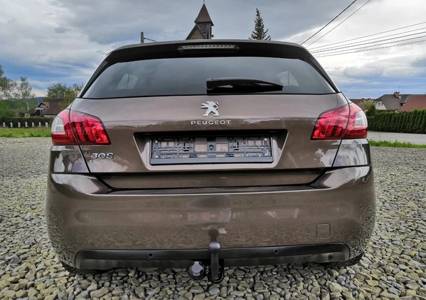 Peugeot 308 cena 34900 przebieg: 100000, rok produkcji 2016 z Tuchów małe 742